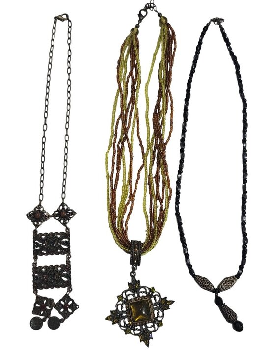 Jewelry - Vintage Necklace Lot Saint Benedict Pendant Maltese-cross Gothic and Celtic styl